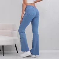 Women's Holiday Street Simple Style Streetwear Solid Color Full Length Jeans main image 2