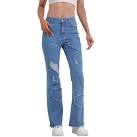 Women's Holiday Street Simple Style Streetwear Solid Color Full Length Jeans main image 3