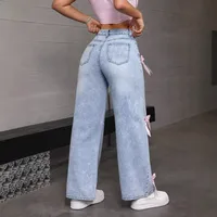 Women's Holiday Street Classic Style Streetwear Solid Color Full Length Jeans main image 2