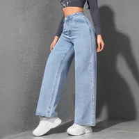 Women's Daily Street Streetwear Solid Color Full Length Jeans main image 2