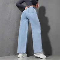 Women's Daily Street Streetwear Solid Color Full Length Jeans main image 3