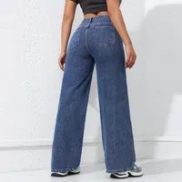 Women's Holiday Daily Streetwear Solid Color Full Length Jeans main image 3