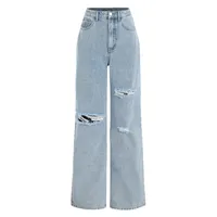 Women's Casual Daily Streetwear Solid Color Full Length Jeans sku image 9