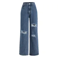Women's Casual Daily Streetwear Solid Color Full Length Jeans sku image 14