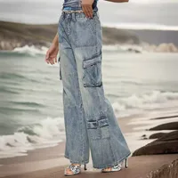 Women's Holiday Street Classic Style Streetwear Solid Color Full Length Jeans main image 1