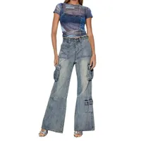 Women's Holiday Street Classic Style Streetwear Solid Color Full Length Jeans main image 3