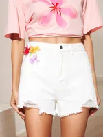 Women's Casual Daily Streetwear Solid Color Shorts Jeans sku image 1