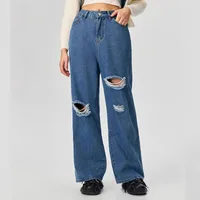 Women's Casual Daily Streetwear Solid Color Full Length Jeans sku image 7