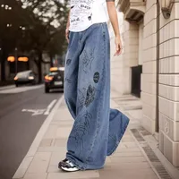 Women's Casual Daily Streetwear Graffiti Full Length Jeans main image 3