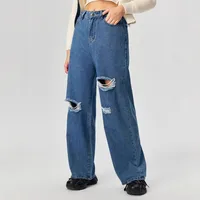Women's Casual Daily Streetwear Solid Color Full Length Jeans main image 1