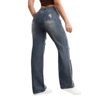 Women's Casual Daily Streetwear Solid Color Full Length Ripped Jeans main image 5