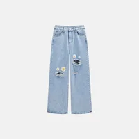 Women's Casual Daily Streetwear Daisy Full Length Jeans sku image 2