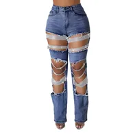 Women's Casual Daily Sexy Streetwear Glittery Full Length Jeans main image 2