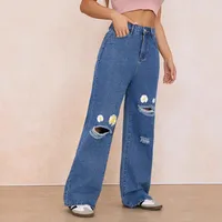 Women's Casual Daily Streetwear Daisy Full Length Jeans main image 1