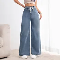 Women's Casual Holiday Daily Classic Style Solid Color Full Length Jeans main image 1
