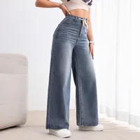 Women's Casual Daily Streetwear Solid Color Full Length Jeans main image 3