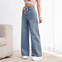 Women's Casual Holiday Daily Classic Style Solid Color Full Length Jeans main image 4