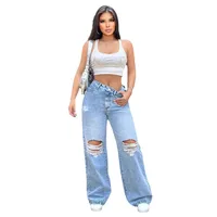 Women's Casual Daily Classic Style Streetwear Solid Color Full Length Jeans main image 2