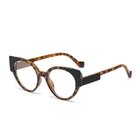 Hip-Hop Streetwear Leopard PC UV400 Protection Tinted Lenses Oval Frame Full Frame Glasses sku image 9