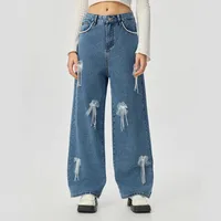 Women's Holiday Street Simple Style Classic Style Solid Color Full Length Jeans sku image 5