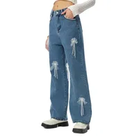 Women's Holiday Street Simple Style Classic Style Solid Color Full Length Jeans main image 2
