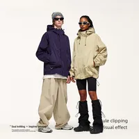 INF Men's | Mountain Three-dimensional Zipper Bag Windproof Hooded Rush Clothes  Autumn Outdoor Zipper Jacket Coat main image 3