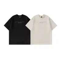 Jiayiku Men's Clothing Spring/Summer New American Street Retro Fashion Brand Deerskin Velvet Embroidered Printed Short-sleeved T-shirt main image 5