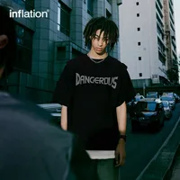 INF Men's Clothing | Twill Fake Two-piece Printed T-shirt  Spring And Summer New Fashion Brand Street Loose Short Sleeve Top Men main image 1