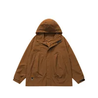 INF Men's | Mountain Three-dimensional Zipper Bag Windproof Hooded Rush Clothes  Autumn Outdoor Zipper Jacket Coat sku image 3