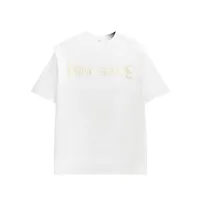 INF Men's Clothing | Twill Fake Two-piece Printed T-shirt  Spring And Summer New Fashion Brand Street Loose Short Sleeve Top Men sku image 1
