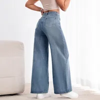 Women's Holiday Daily Streetwear Solid Color Full Length Jeans main image 3