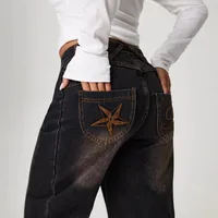 Women's Daily Street Vintage Style Streetwear Solid Color Full Length Jeans main image 2