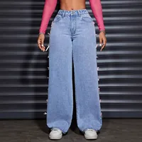 Women's Daily Street Streetwear Solid Color Full Length Jeans sku image 5