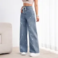 Women's Holiday Street Streetwear Solid Color Full Length Jeans main image 2