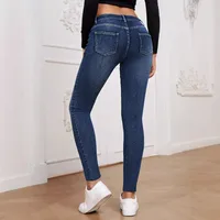 Women's Daily Street Classic Style Streetwear Solid Color Full Length Jeans main image 2