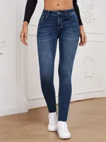 Women's Daily Street Classic Style Streetwear Solid Color Full Length Jeans sku image 5