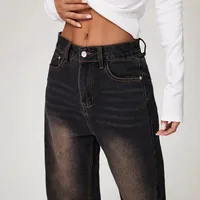 Women's Daily Street Vintage Style Streetwear Solid Color Full Length Jeans main image 3