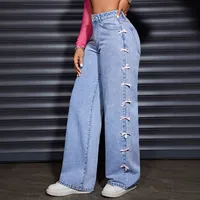 Women's Daily Street Streetwear Solid Color Full Length Jeans main image 3