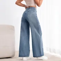 Women's Holiday Street Streetwear Solid Color Full Length Jeans main image 3
