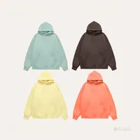* INF Men's Wear | FOG Morandi Color 350G Gel Printing Fleece-lined Hooded Wear  Spring Fashion Brand Leisure main image 4