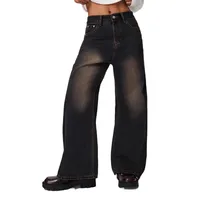 Women's Daily Street Vintage Style Streetwear Solid Color Full Length Jeans main image 4