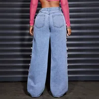 Women's Daily Street Streetwear Solid Color Full Length Jeans main image 4