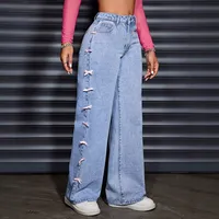 Women's Daily Street Streetwear Solid Color Full Length Jeans main image 1