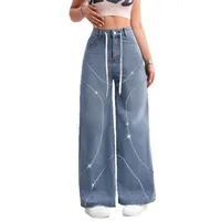 Women's Holiday Street Streetwear Solid Color Full Length Jeans main image 4
