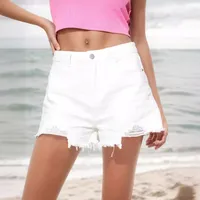 Women's Holiday Daily Simple Style Classic Style Solid Color Shorts Jeans sku image 1