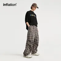 INF Men's Wear | Plaid Parachute Wide Leg Pants  Summer New Loose Casual Pants Joker Pants Men main image 1