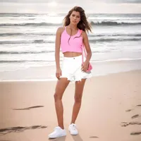 Women's Holiday Daily Simple Style Classic Style Solid Color Shorts Jeans main image 4