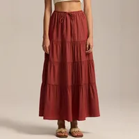 Women's A-Line Skirt Casual Simple Style Solid Color Maxi Long Dress Casual Daily main image 3