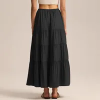 Women's A-Line Skirt Casual Simple Style Solid Color Maxi Long Dress Casual Daily main image 5