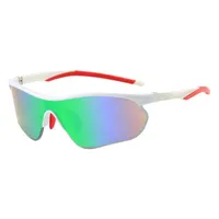 Basic Simple Style Solid Color PC UV400 Protection Special-Shaped Mirror Half Frame Glasses main image 3